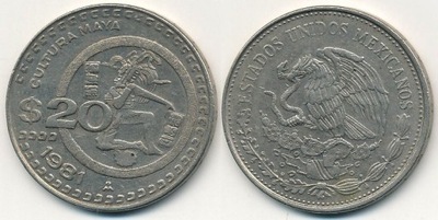 Meksyk 20 Pesos - 1981r Okolicznościowa ... Monety
