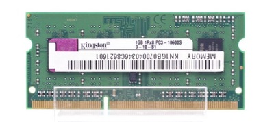 PAMIĘĆ RAM KINGSTON 1GB DDR3 PC3-10600S 1333MHz