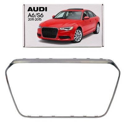 Audi a6 / s6 c7 11-15 przed liftingiem рамка решетка хромированная 4g0853651at фото №1