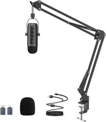ZealSound K66S Mikrofon Pojemnościowy USB ze statywem