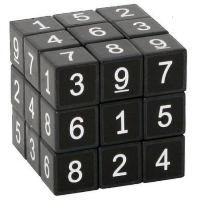 Kostka Sudoku Czarna gra logiczna łamigłówka rubik