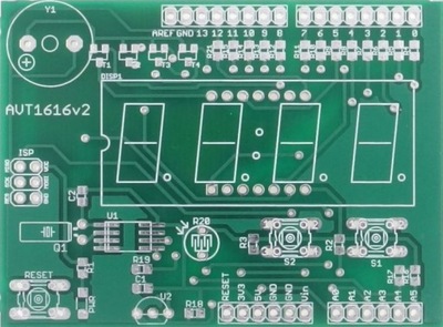 Wyświetlacz LED dla Arduino, AVT1616 PCB