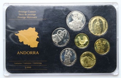 Andora - zestaw SET MONET 2013 - PRZED EURO - 8 monet - w plastiku - UNC