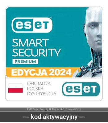ESET Smart Security PREMIUM 1PC / 3 Lata - NOWA