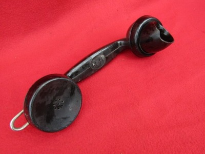 STARY TELEFON - EBONITOWA SŁUCHAWKA DO STAREGO TELEFONU