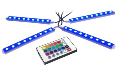 Zestaw oświetlenia LED RGB do wnętrza auta 12V/6W
