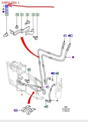 Шланг кондиционера ford escort 1.8d 1996-2001 фото №1