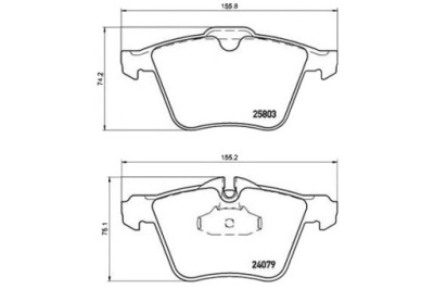 Brembo гальмівні колодки гальмівні jaguar xj 10- перед фото №1