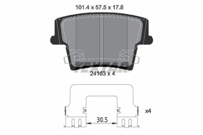 TEXTAR 2416303 PADS BRAKE  