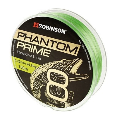 Robinson - Plecionka Phantom Prime X8 0,15mm, 150m, jasnozielona