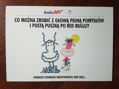 Pocztówka reklama Konkurs RED BULL Radio ZET