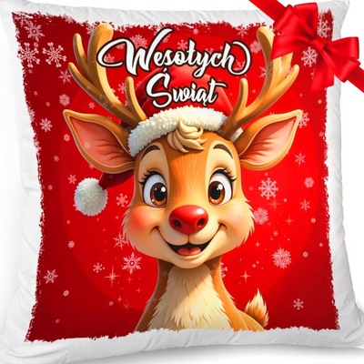 PODUSZKA ŚWIĄTECZNA PREZENT NA ŚWIĘTA MIKOŁAJKI BOŻE NARODZENIE Z ZAMKIEM