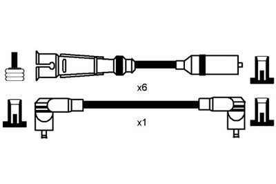 NGK JUEGO TUBOS DE ENCENDIDO VW LT 28-35 I LT 40-55 I 2.4  