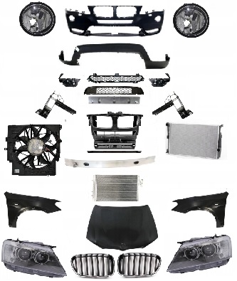 Bmw x3 f25 2010-2014 kompletny перед бампер решітка радіатора фото №1