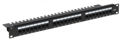 Patch panel RJ-45 PP-24/RJ/6C kat.6 RACK 19'' 1U