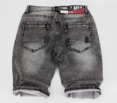 Spodenki męskie KR 1519-C czarne jeansowe L 34