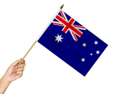 Flaga na patyku Australia 45x30 cm Flagi Australii