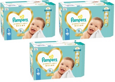 PIELUSZKI 264 SZT PAMPERS PREMIUM CARE 5 PIELUCHY 3x88szt