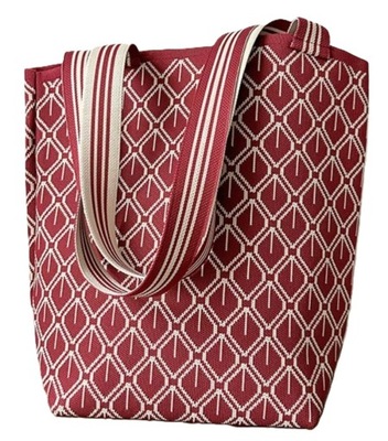 TORBA NA RAMIĘ DAMSKA MŁODZIEŻOWA BORDOWA MATERIAŁOWA SUPER JAKOŚĆ TKANA