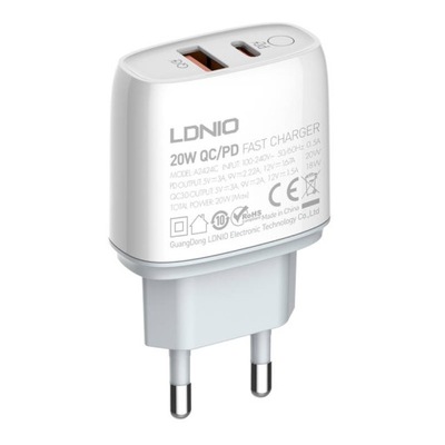 LDNIO Ładowarka sieciowa 20W USB-C, micro USB