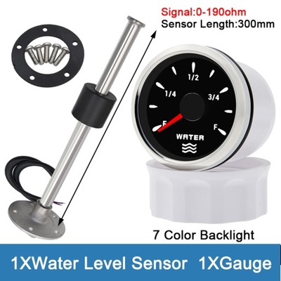 52MM WATER LEVEL GAUGE WITH 100-500MM WATER LEVEL JUTIKLIS 0-190 OHM S~84147 