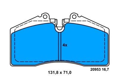 ATE TRINKELĖS STABDŽIŲ PRIEK. PORSCHE 911 911 TARGA 928 944 959 968 