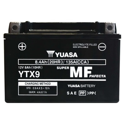 YUASA YTX9-BS 12V 8,4AH 135A 2L.G. URUCHOMIONY!!!