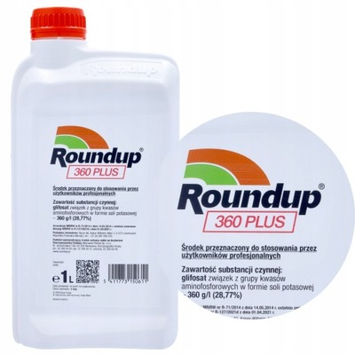 Środek na chwasty Roundup 360 Plus glifosat 1L