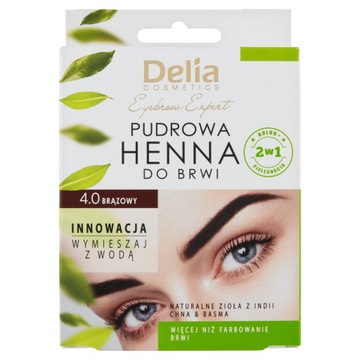 Delia Cosmetics Pudrowa henna do brwi 4.0 brązowy