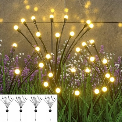 4x solarne światła firefly lampy ogrodowe 10LED