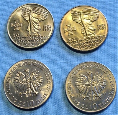 10 złotych 1971 Powstanie Śląskie stan menniczy