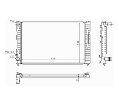 Радиатор audi a4 b5 94- 8d0121251k фото №1