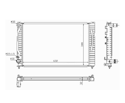 РАДІАТОР AUDI A4 B5 94- 8D0121251K НОВИЙ