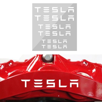 PEGATINAS AL SOPORTES FRENOS CON TESLA LOGOTIPO 6SZT  