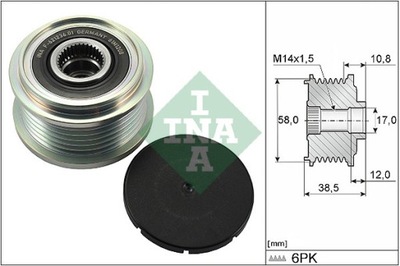 INA 535 0303 10 ELECTRIC GENERATOR - CLUTCH JEDNOKIERUNKOWE  