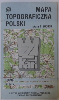 Mapa Topograficzna Polski - Leszno
