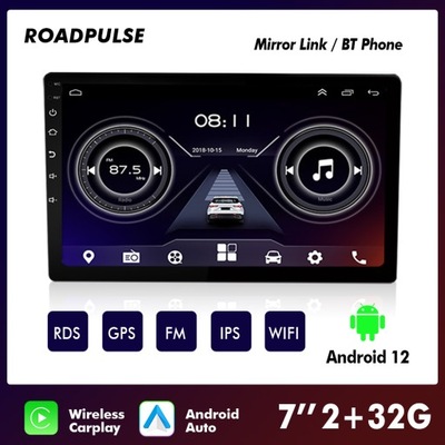 CAR RADIO 2DIN ANDROID12 UNIVERSAL GPS WIFI/BLUETOOTH SCREEN 7''  