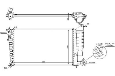 Nissens радиатор двигателя citroen xsara zx peugeot фото №1