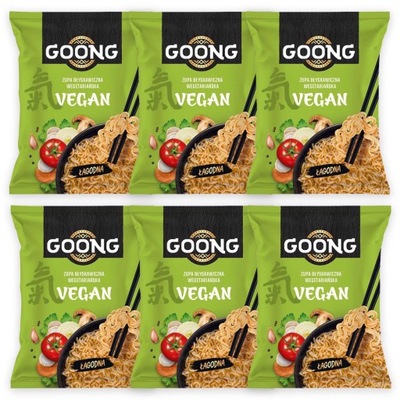 Goong Vegan Zupa chińska wegańska 65 g x 6 sztuk