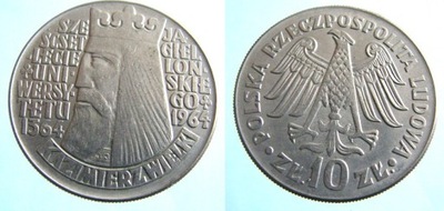 6847. PRL. 10 ZŁ 1965, K. WIELKI, WYP. ST 1-