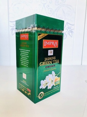 Impra Jasmine Green Tea Herbata zielona liściasta Puszka 200g