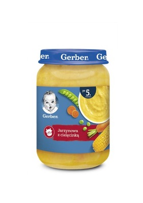 GERBER zupka jarzynowa z cielęcinką 190g