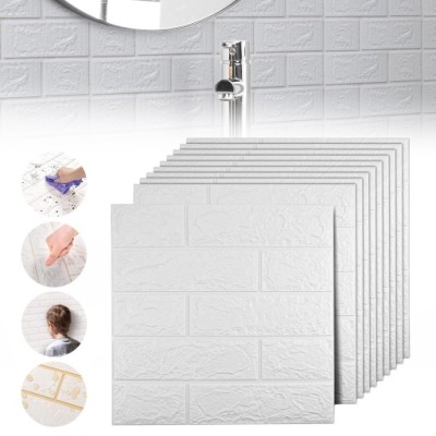 3D CEGLANY KAMIEŃ TAPETA 10 SZT DEKORACJA DOMU NAKLEJKI ŚCIENNE WODOODPORNA