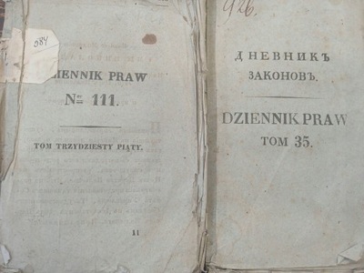 DZIENNIK PRAW TOM 35 111/ 1844