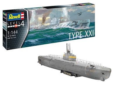 Revell 05177 Statek 1/144 German Submarine typ XXI