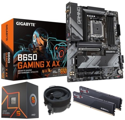 GIGABYTE B650 GAMING X AX + RYZEN 5 7600 + 64GB DDR5 5200