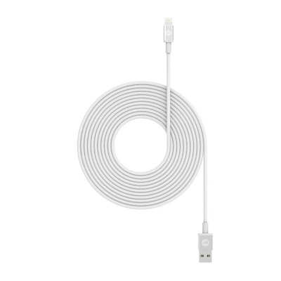 Mophie - kabel przwód w oplocie lightning-USB-A 3m biały