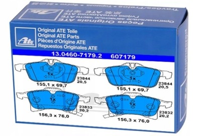 КОЛОДКИ ТОРМОЗНЫЕ ATE DO OPEL ASTRA H 1.8 1.9 2.0