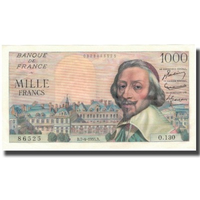 Francja, 1000 Francs, Richelieu, 1955, 1955-04-07,