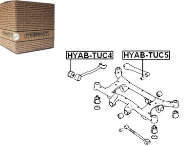 FEBEST САЙЛЕНТБЛОК РЫЧАГА HYUNDAI TUCSON 2.7 ПРИВОД NA